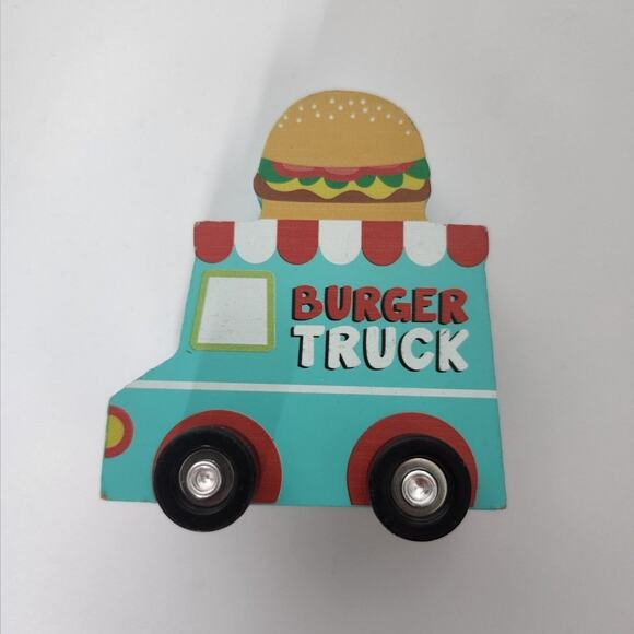 Burger Truck Wooden Car Target Bullseye - Picture 1 of 1